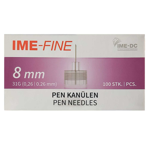 IME-FINE® Sicherheits-Pen-Kanülen 8mm 31 G