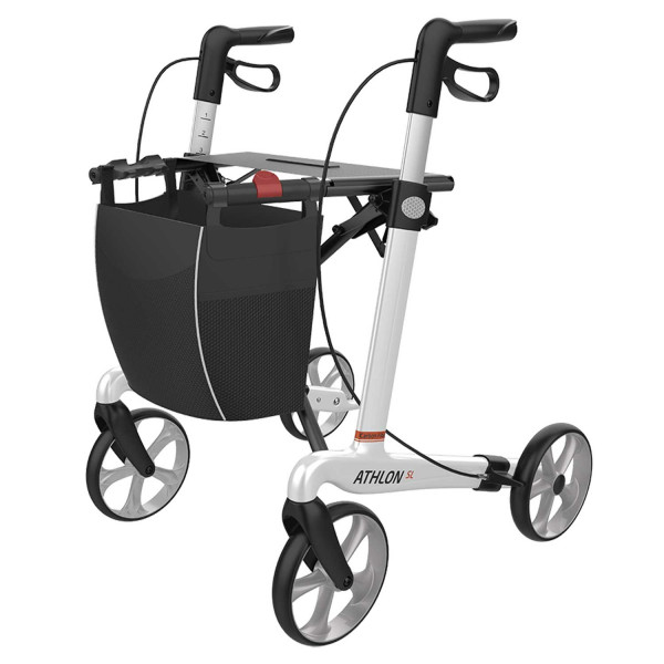 Athlon SL Carbon Ultralight Rollator 62 cm Weiss TPE Reifen