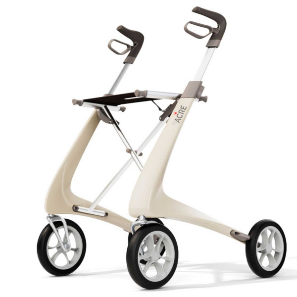 Acre Carbon Ultralight Rollator Komfort Perlweiss